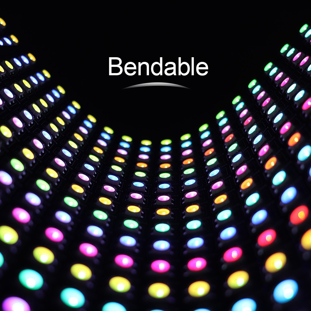 1~5Pcs WS2812B 8x8 16x16 RGB LED Digital Flexible Individually Addressable Panel Screen WS2812 8x32 Smart Pixel Module Matrix 5V