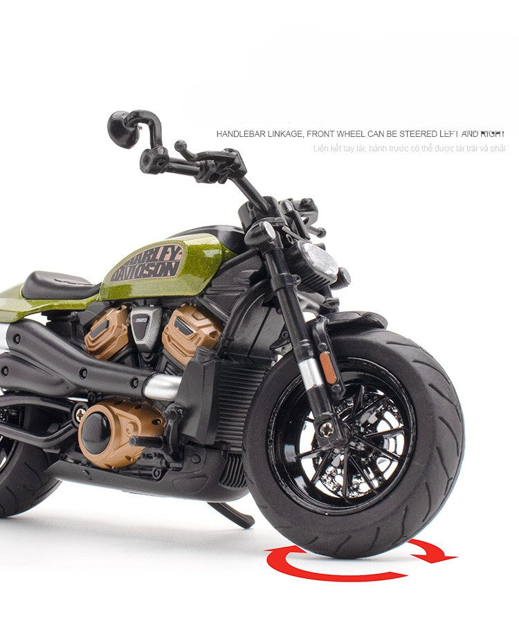 Simulação 1/12 Escala Harley Sportster S Moto Liga Modelo Moto Diecast Modelo Moto Corrida de Rua Presente Para Crianças