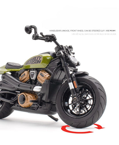 Simulação 1/12 Escala Harley Sportster S Moto Liga Modelo Moto Diecast Modelo Moto Corrida de Rua Presente Para Crianças