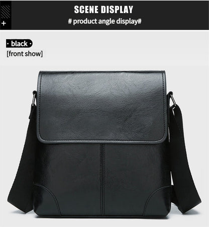 Men Shoulder Bags For IPAD Leather Business Handbag Men Messenger Bag Large Side Sling Bag Fashion Man Crossbody Bag