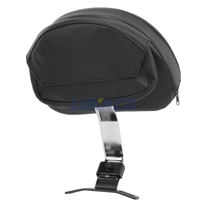Motorcycle Adjustable Driver Rider Backrest Plug In Sissy Bar Seat Cushion Moto Pad For Harley Fatboy Heritage Softail 2007-2017