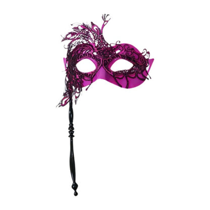 Half-face Handheld Masquerade Masks Masquerade Ball Props Carnival Party Lace Peacock Mask Costume Party Deecor with Stick