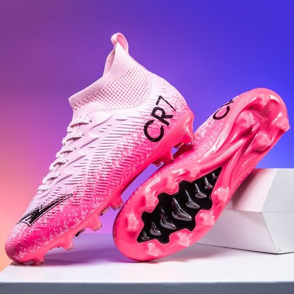 New Men Football Boots Sneakers High-top Non-Slip Futsal High-quality Soccer Shoes Cleats Grass Match Indoor Hot-selling FG/TF