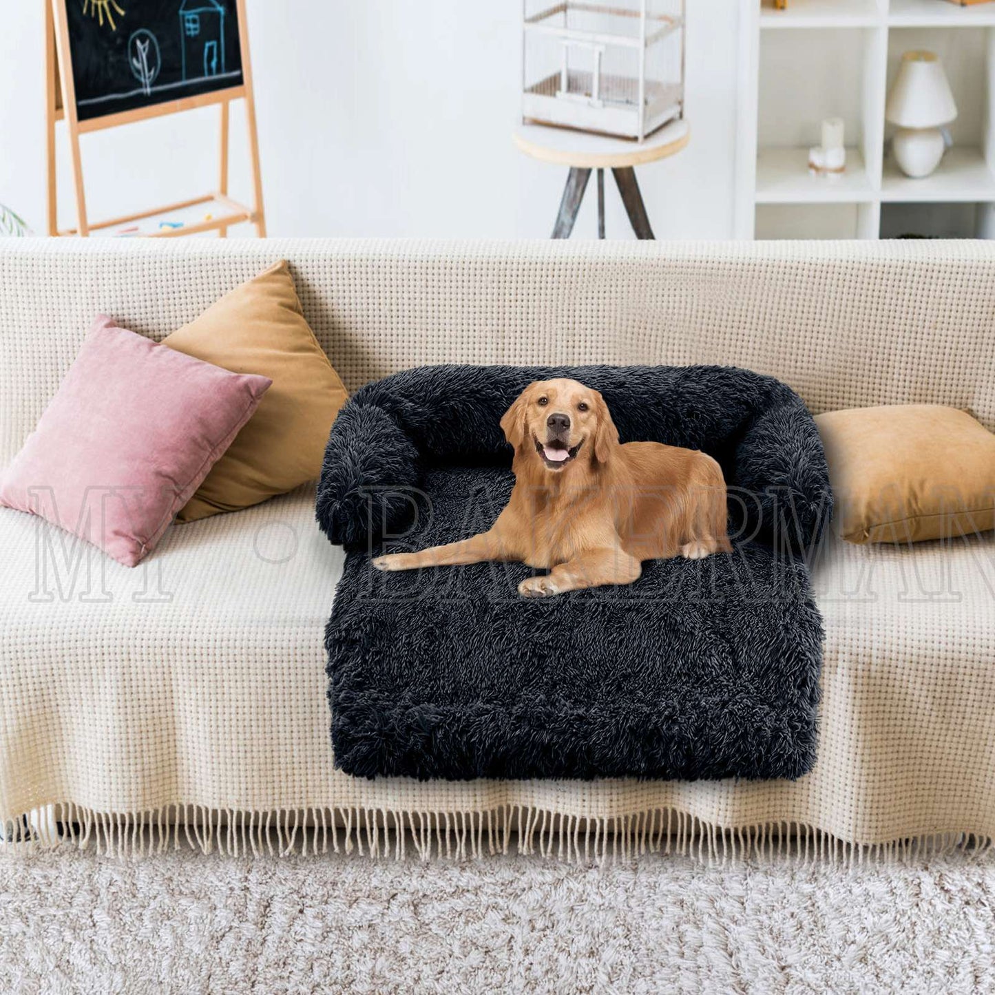 Manta lavável Capa de sofá Cama grande para cães Sofá de pelúcia para cães e gatos Sofá almofada de pelúcia quente para cães e gatos. Inverno