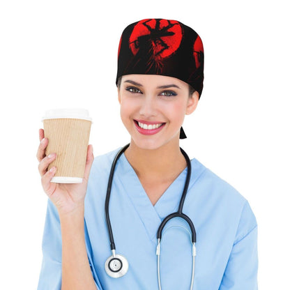 Touca Cirúrgica Clássica Personalizada com Logo de Anime Japonês B-Bereserks para Homens e Mulheres, Touca de Médico e Enfermeiro para Dentista