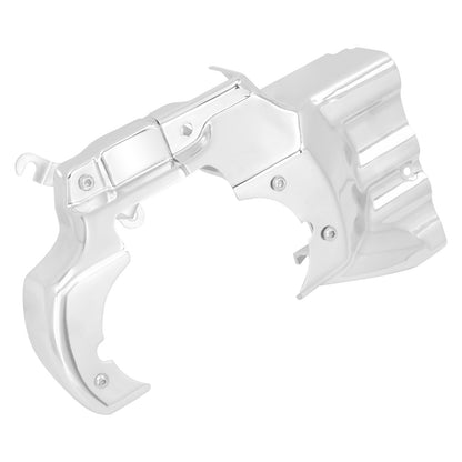 Motorcycle Chrome Engine Transmission Interface Cover CNC Aluminum For Harley Softail Deluxe Fat Boy 2007-17 Heritage Slim Deuce