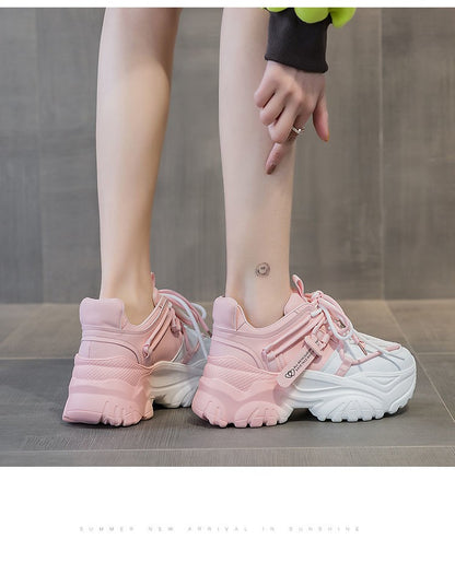 Women's Shoes Casual Shoes Spring Sneakers Platform Woman-shoes Tennis Female Fashion Thick Sole 2024 Roses Trainers Increased I