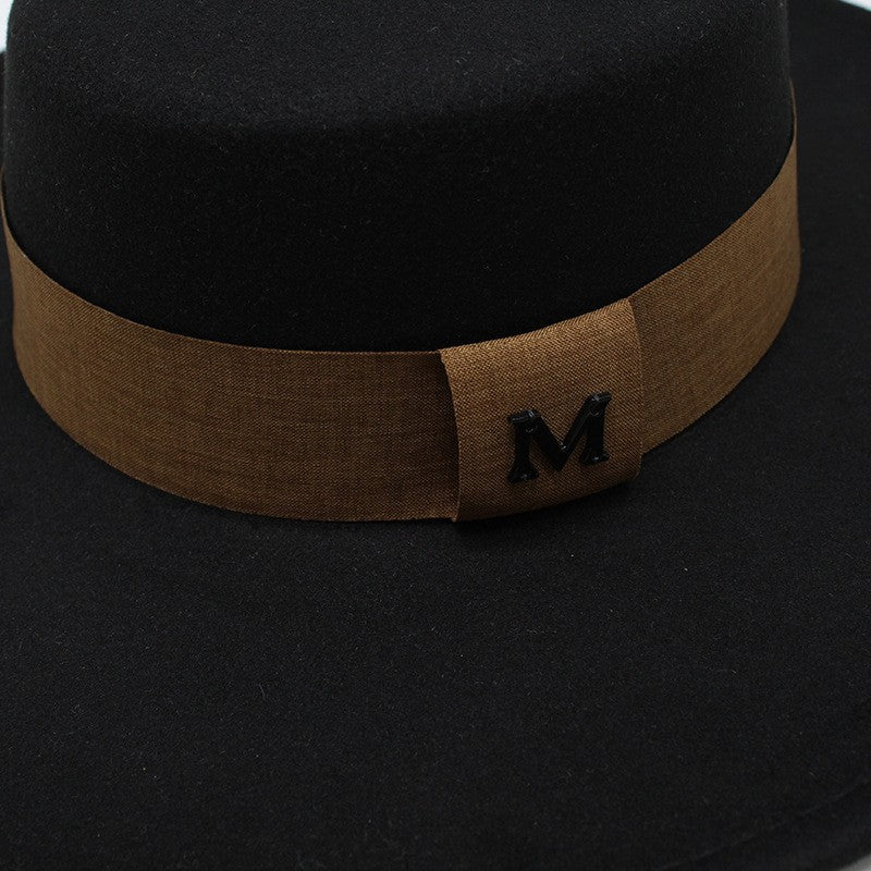 Fedora Hat Men Momen Solid 10CM Wide Brim Derby Top Hats Fashion Black Vintage Trilby Felt Hat