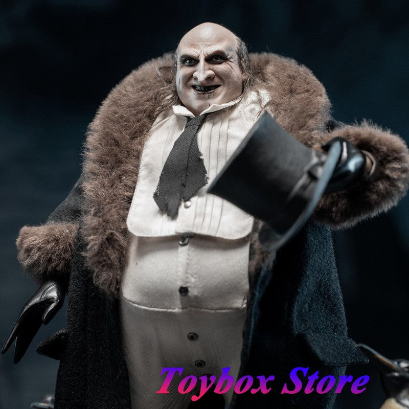 Boneco Articulado Colecionável Eternal Toy ETX8 1/6 Comics Villain Gentleman of Crime Pinguim Jazz Conjunto Completo 12'' com Traje e Guarda-Chuva