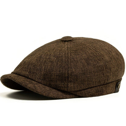 Hat Men Beret Cabbie Driving Hunting Caps Vintage Tweed Blinders Berets Flat Peaked Cap Street Hats for Men Women 55-60CM