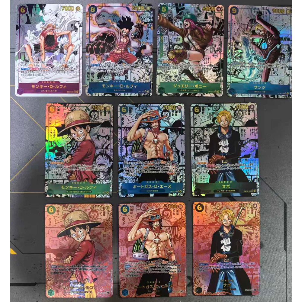 Personagens de anime ONE PIECE Nami Roronoa Zoro DIY feito à mão textura Xtreme Game brinquedos Cartão colecionável Presente de Natal aniversário