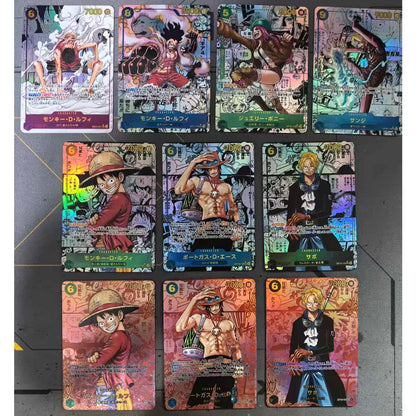 Personagens de anime ONE PIECE Nami Roronoa Zoro DIY feito à mão textura Xtreme Game brinquedos Cartão colecionável Presente de Natal aniversário