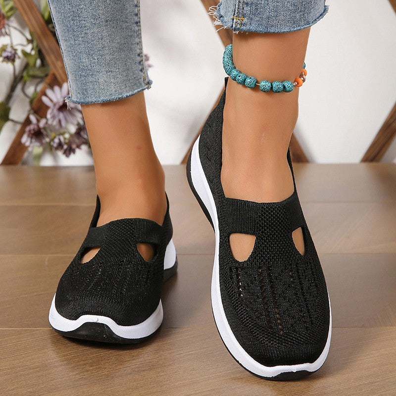 Women Wedges Sneakers High Quality Shoes Slip On Flats Men Loafers Breathable Mesh Running Sneakers Ladies Sport Shoes