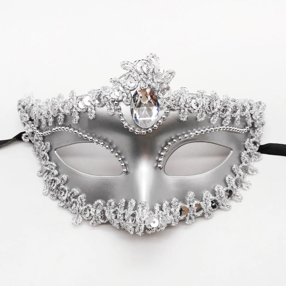 Halloween Mask Masquerade Princess Half Face Lace Plus Flower Children Adult Eye Mask Female Party Performance Props