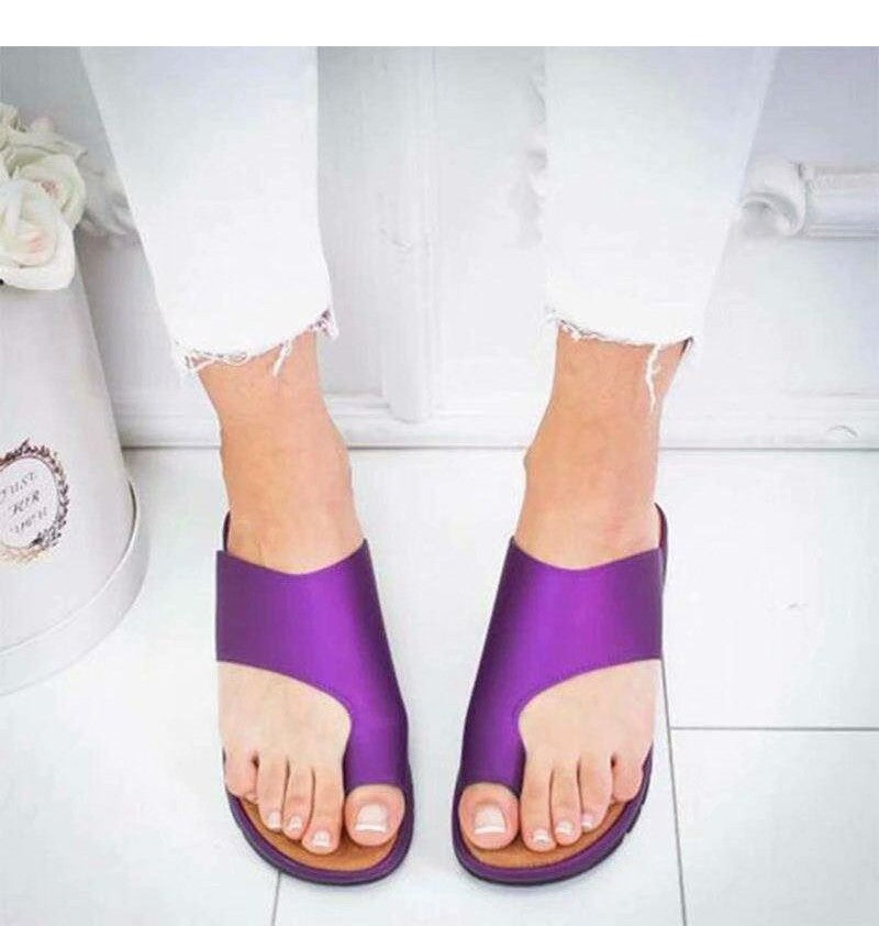 Women Shoes Sandals Orthopedic Corrector Ladies Sandals Flats Soft PU Leather Shoes Woman Sandals Flip Flops Sapato Feminino