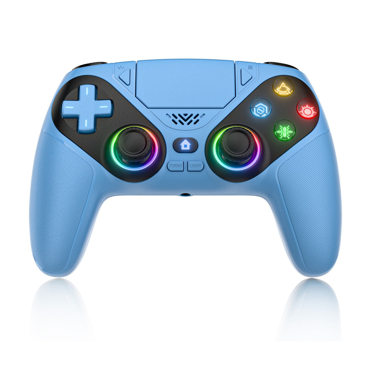 Controller For Playstation5 PS5/PS5 Pro/Slim/PC,RGB Wireless Gamepad Hall Effect Trigger Marco/Turbo Anti-Drift Game Joystick