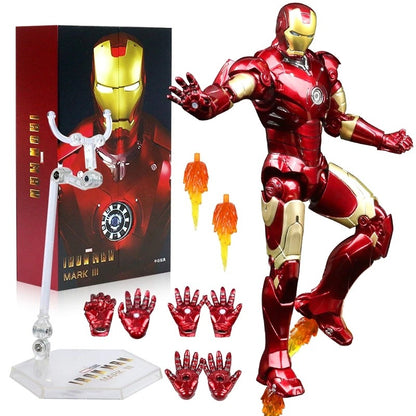 ZD Toys Homem de Ferro Série Articulado MK1 MK2 MK3 MK4 MK5 MK6 MK7 MK42 MK43 MK50 Boneco de Ação do Filme 7 Polegadas Bonecas Mark