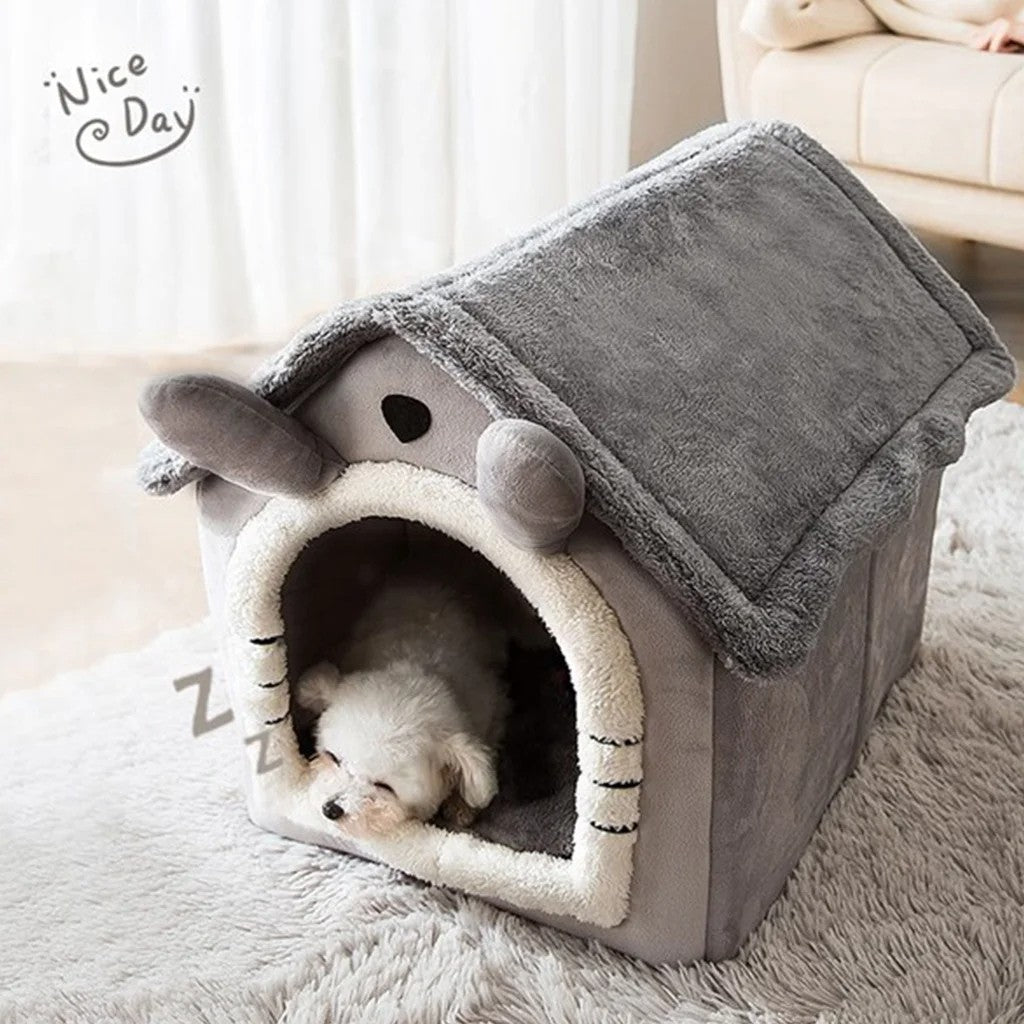 Casas de inverno dobráveis para cães e gatos de pequeno e médio porte, colchões, produtos para animais de estimação, cestos para filhotes, casas de inverno