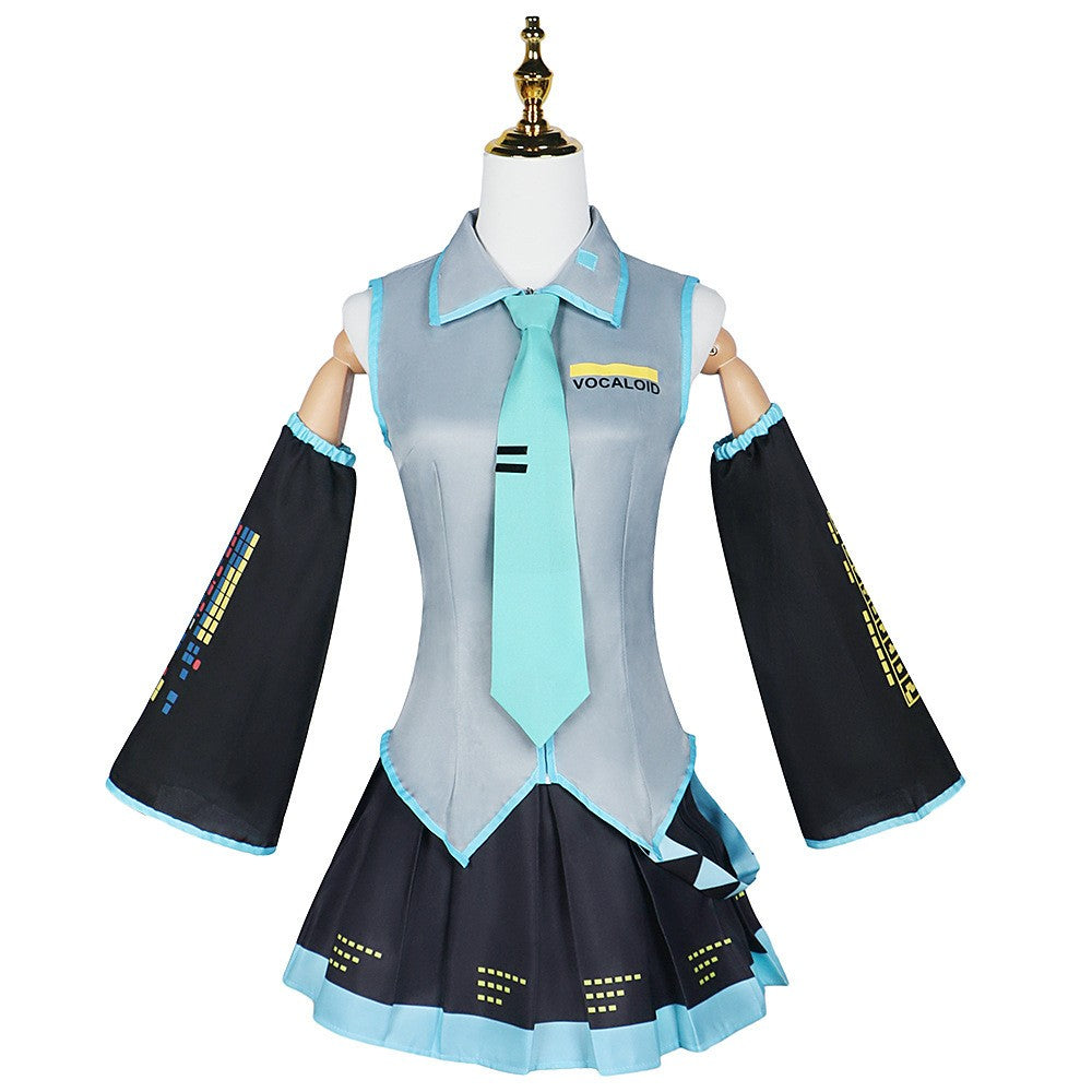 Anime Character Performance Clothes MIKU Anime Clothes Cosplay Clothes JK Skirt Same Suit Wig Accessories Halloween