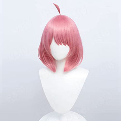 Anime SPY X FAMILY Anya Forger Cosplay Costume Black Dress Uniform Child Girls Pink Wig Stockings Party Role Outfit Adults Kids
