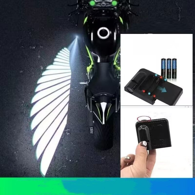 Luz Projetora LED para Motocicleta, Lâmpada de Projeção Asas de Anjo, Luz Decorativa de Modificação para Moto e Patinete Elétrico