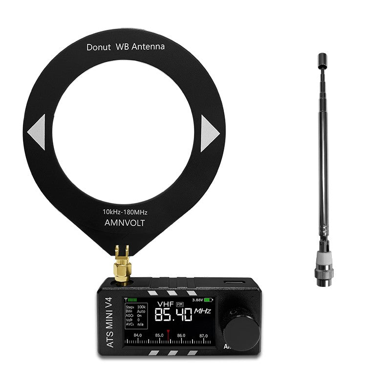 Receptor V4 AMNVOLT ATS Mini SI4732 de Todas as Bandas Suporta AM/FM/SSB/LSB/USB Amplificador de Fone de Ouvido Hi-Z Integrado para Rádio Amador