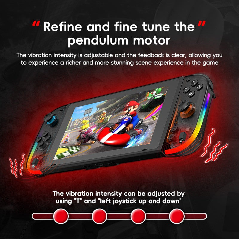 Wireless Switch L/R Controllers Hall Joystick RGB Colorful Light BT 5.3 Wake Up Six-Axis Vibrating Joypad For Switch/Lite/Oled