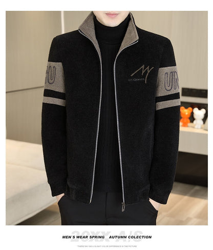 Men'S Thicken High collar Jacket Winter Warm Jackets For Men Fleece Long Sleeve Coat Man Casual Coats Men's woolen overcoat