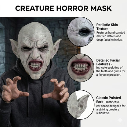 Vampire Full Head Cosplay Mask Latex Horror Costume Accessory Scary Demon Monster Prop Halloween Party Fancy Dress Enthusiasts