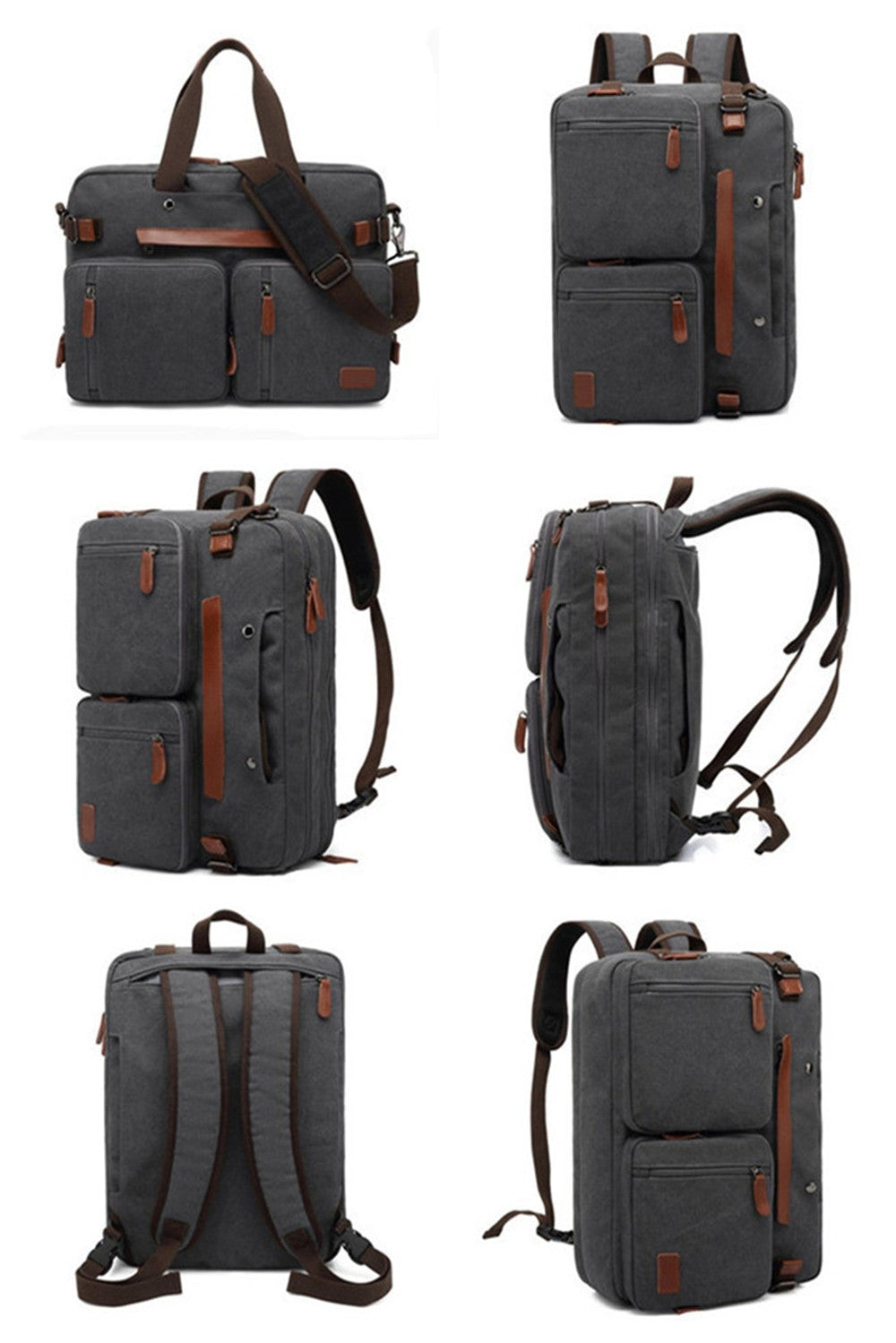 Nova Mochila Conversível Multifuncional 2025 Mochila para Notebook de 15,6/17,3 Polegadas Mochila de Viagem de Negócios Mochila Escolar de Nylon Impermeável