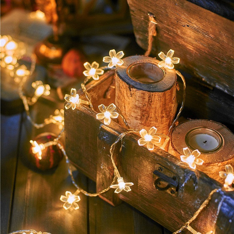 10/20M Cherry Blossom Garland Fairy Lights Indoor Christmas Decoration String Lights 200LED for Wedding Pink Party Decorations