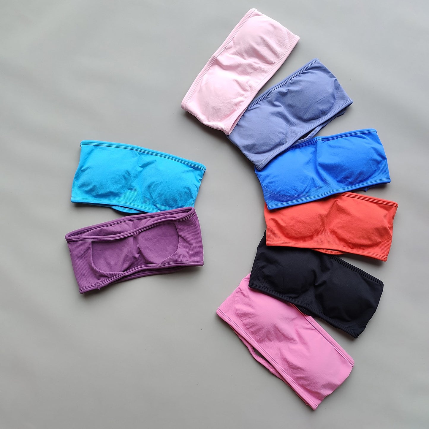 ARFTE Backless Bandeau Sports Bra Gym Women Top Crop Tube Seamless Bras Yoga Tops  Workout Sportswear Push-up Fitness Gym Bra