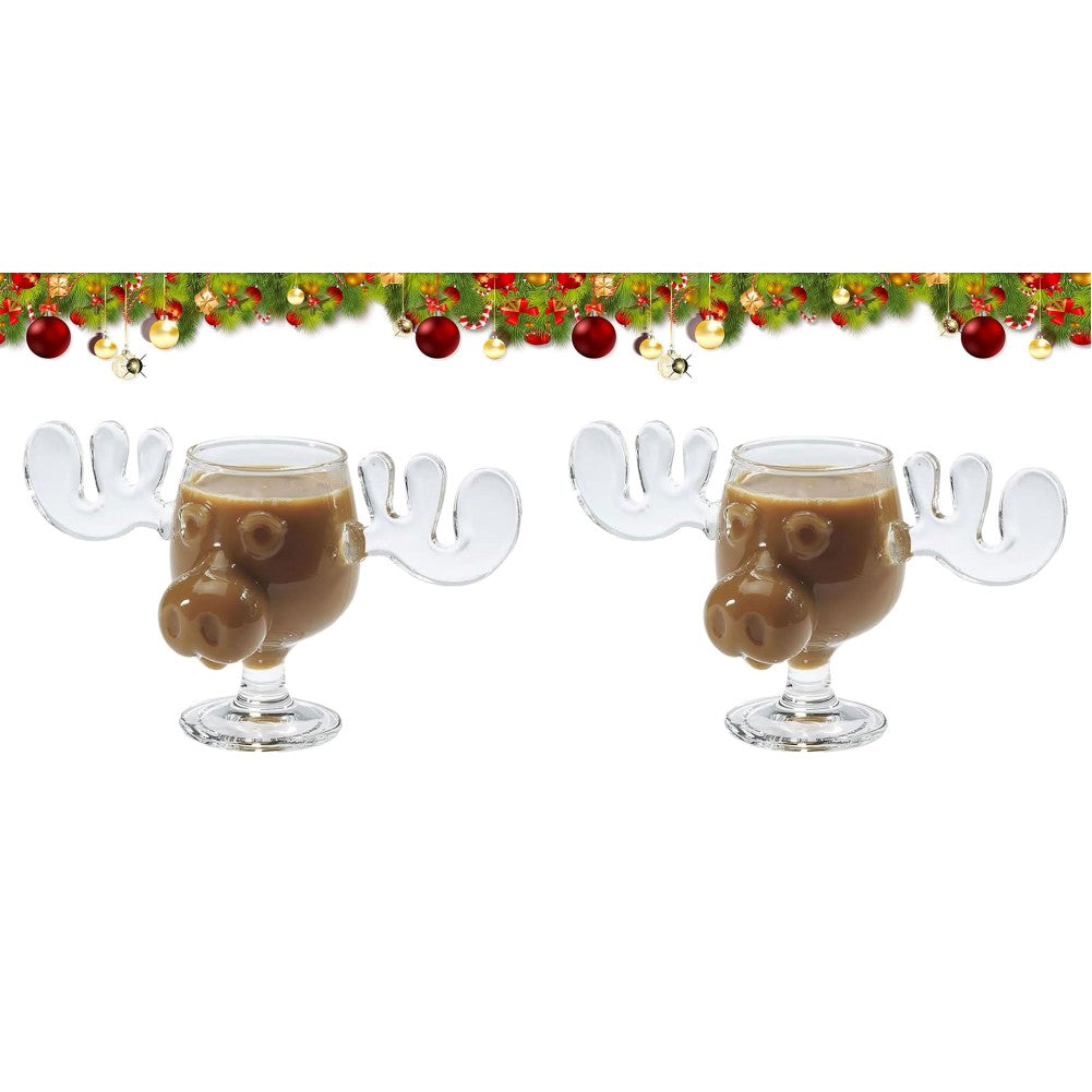240ml 8oz Taça de Vinho Elk Copo de Coquetel de Suco Caneca de Rena Taça de Vinho Cerveja Água Leite Uísque Copos Canecas de Shot Presente de Natal