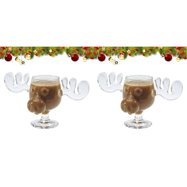 240ml 8oz Taça de Vinho Elk Copo de Coquetel de Suco Caneca de Rena Taça de Vinho Cerveja Água Leite Uísque Copos Canecas de Shot Presente de Natal