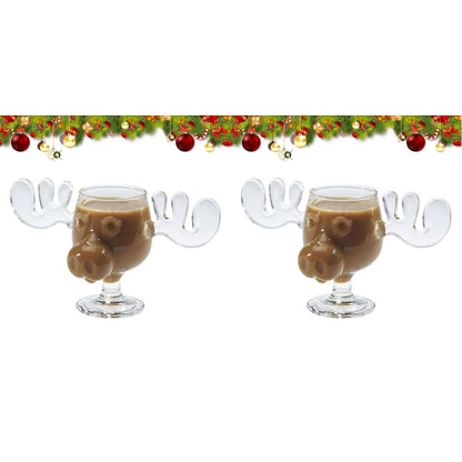 240ml 8oz Taça de Vinho Elk Copo de Coquetel de Suco Caneca de Rena Taça de Vinho Cerveja Água Leite Uísque Copos Canecas de Shot Presente de Natal