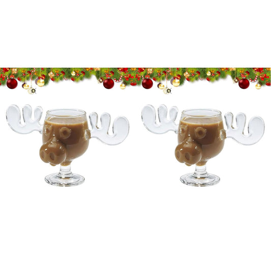 240ml 8oz Taça de Vinho Elk Copo de Coquetel de Suco Caneca de Rena Taça de Vinho Cerveja Água Leite Uísque Copos Canecas de Shot Presente de Natal
