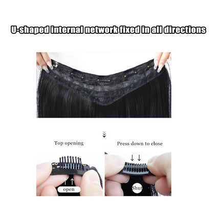 FORLISEE Cabelo Sintético Cacheado Longo com Gradiente Peruca Paris Pintada com Volume de Cabelo Aumentado e Apliques de Cabelo Fofos