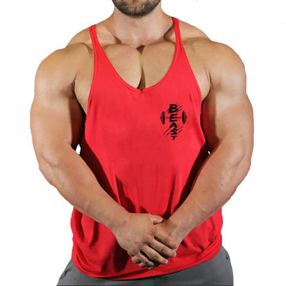 Summer Brand Fitness Tank Top Men Bodybuilding 2023 Train Gyms Clothing Fitness Men Shirt Running Vest Cotton Singlets Muscle