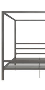 Cama de Plataforma Estofada com 28 cm de Altura para Suporte Elevado de Colchão, Não Necessita de Box Spring, Queen, Couro Sintético Preto