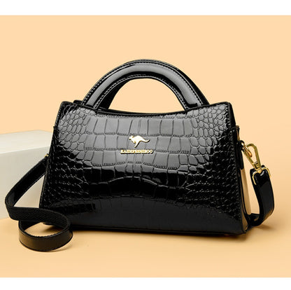 KAIDIFEINIROO Kangaroo Brand Alligator Pu Leather Shoulder Crossbody Bag Clutch Hand Bags for Mother Small Women Handbags New