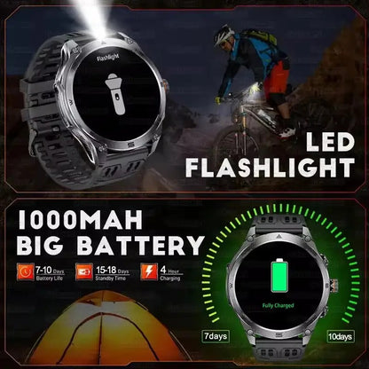 T-Rex3 Ultra Novo Smartwatch com Bússola e GPS Integrados Bateria de 1000mAh Resistência à Água 10ATM Rastreador Esportivo Smartwatches Militares para Exteriores
