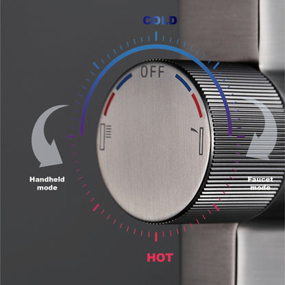 Luxury Black Brass Bathroom Faucet Floor standing Design Single Handle Hot and Cold Water Embedded Design Simple Bathtub Mixer