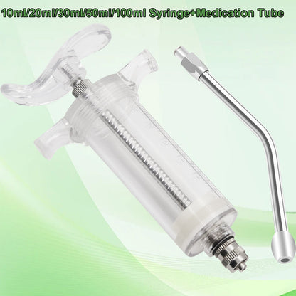 Seringa de 50ml de PVC com agulha para sonda de alimentação para camundongos/papagaios/pássaros/aves/agulhas de gavagem de cotovelo, ferramentas para alimentação de pequenos animais de estimação