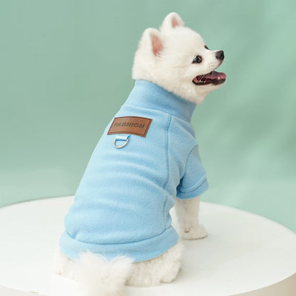 Moletom de Pelúcia Outono Inverno para Cães e Gatos, Casaco com Base de Pelúcia, Agasalho para Cachorros e Gatos, Pode Ser Puxado, Roupas de Ursinho de Pelúcia para Cães Pequenos