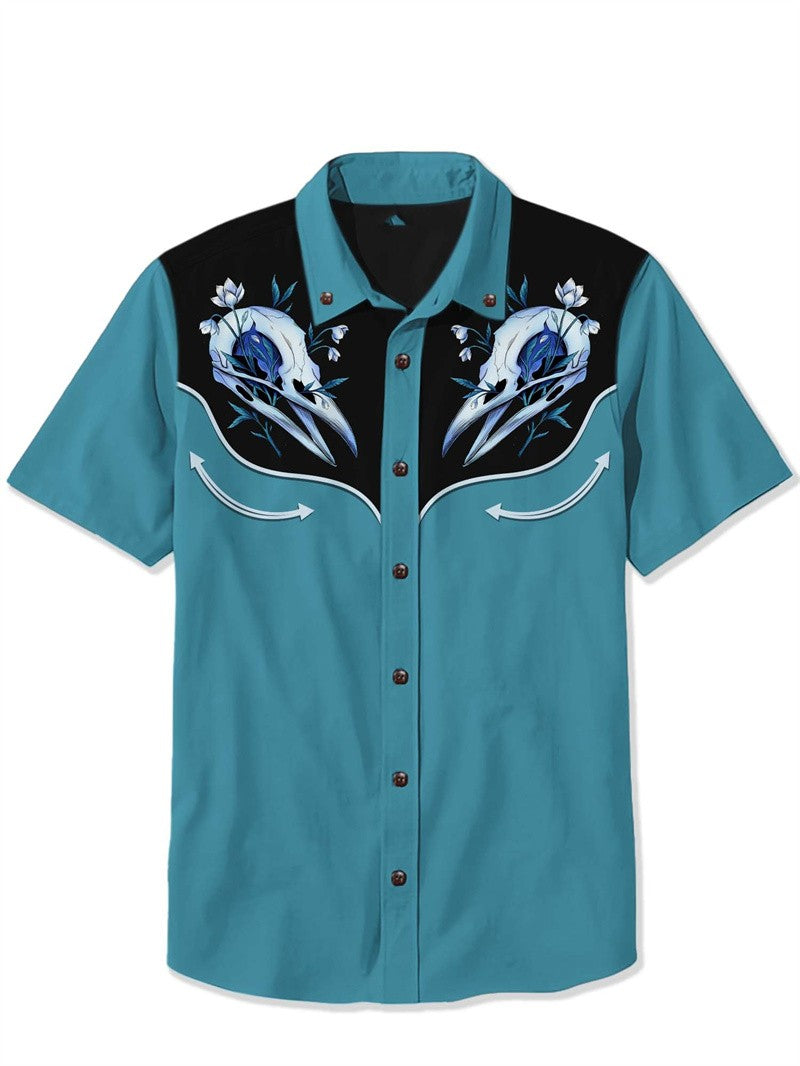 Men's Summer Comfortable Breathable Fashionable Casual Short Sleeved Hawaiian Shirt Men's High-quality Top Printed T-shirt