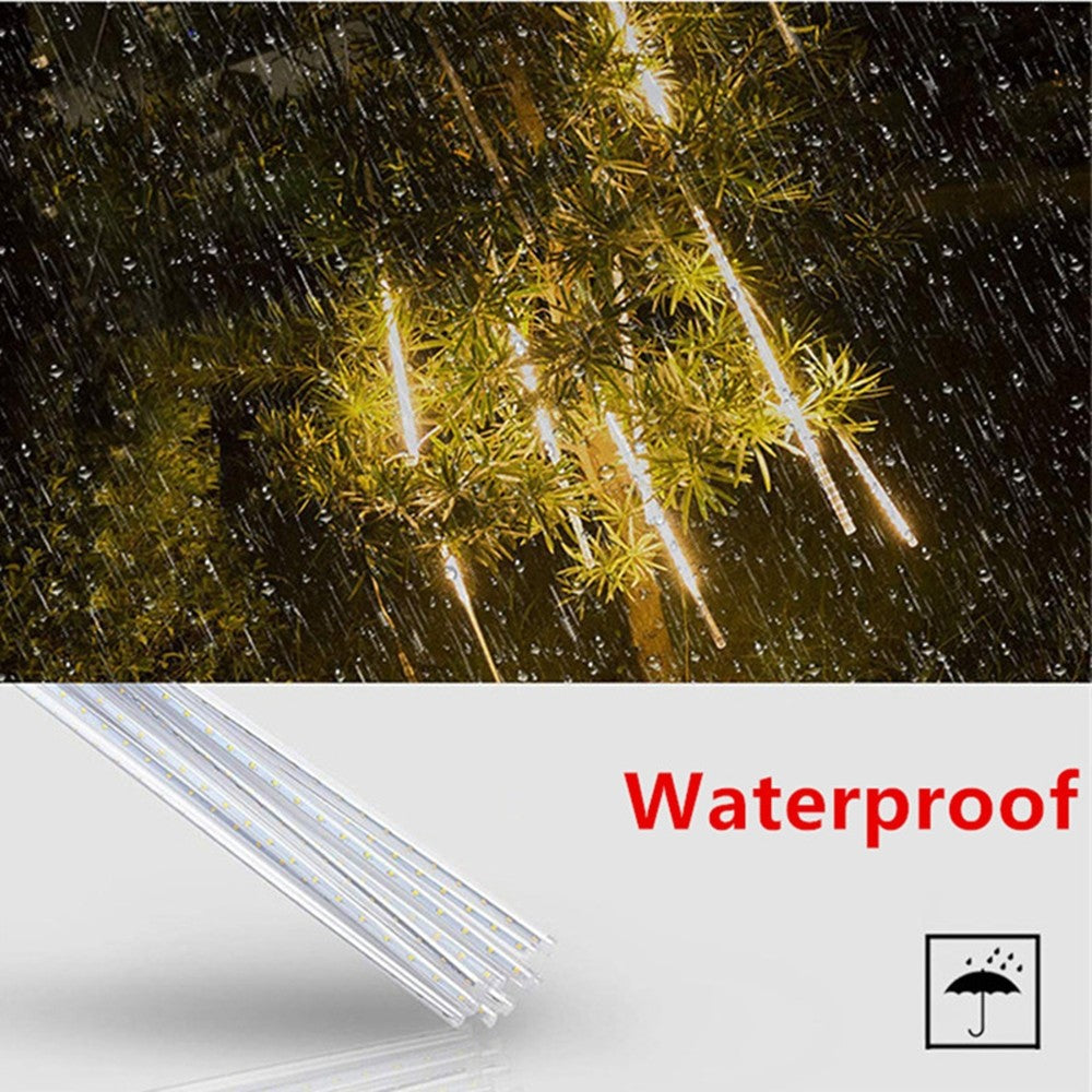 30/50CM LED Meteor Shower Rain Lights Waterproof Falling Raindrop Fairy String Light for Christmas Holiday Party Patio Decor