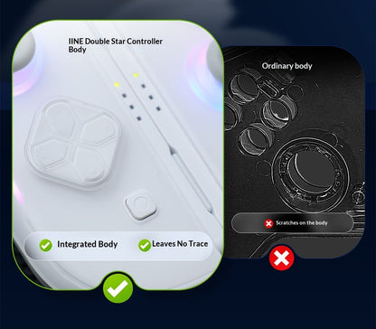 IINE Twin Lumina Wireless Joy-Con for Switch2 Bluetooth One-Tap Wake Up Console Micro Switch Buttons Hall Joystick Gamepad Gifts
