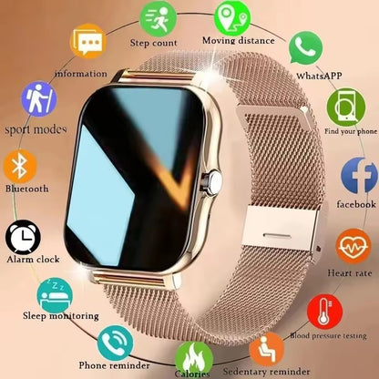 Smart Watch 1.83" Hd Screen Bluetooth Call Heart Rate Blood Oxygen Health Monitor Sports Smartwatch Women Men Holiday Gifts New