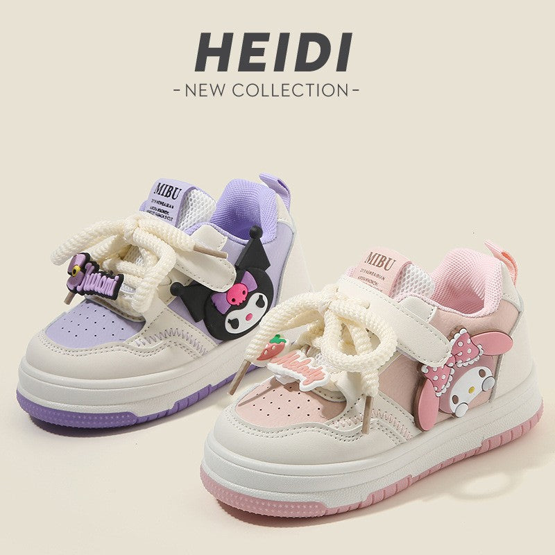 2025 Children's Casual Shoes Girls Comfortable Board Shoes Breathable Non Slip Running Shoes Sneakers