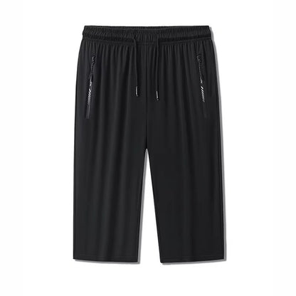 Men Plus Size Casual Shorts 6XL 7XL Big Size Gym Shorts Men Ice Silk Stretchy Summer Beach Short Pants Quick Dry Breathable